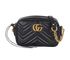 Mini GG Marmont Camera Bag, &pound;695, Handbags, Black, Leather, Front view